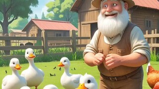 Hen And Grandfather Story Cartoon 🤯#duck#hen#egg#shorts#