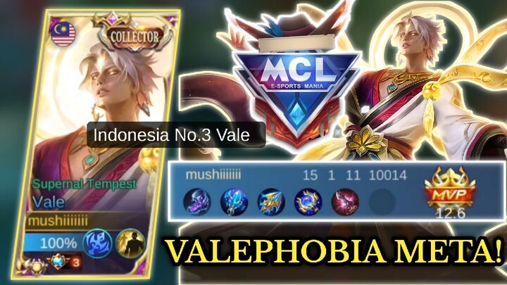ValePhobia Back In Mcl🔥🥶 || Top Global Vale || Mlbb...