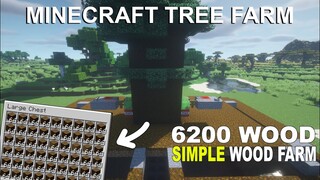 Minecraft Easy Tree Farm Tutorial - 6200 wood logs