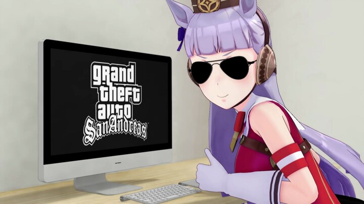 [Uma Musume: Pretty Derby MMD] Play the Golden Ship in San Andreas