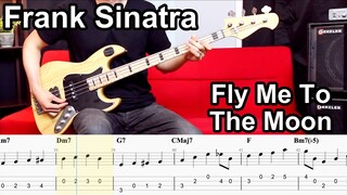 Frank Sinatra - Fly Me To The Moon // BASS COVER + Play-Along Tabs