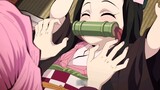 "Nezuko is so cute when she lies down and acts like a spoiled child!"