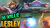 ONE SHOT ONE KILL !! - LESLEY BEST BUILD | LESLEY PERFECT GAMEPLAY | MOBILE LEGENDS BANG BANG