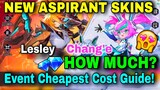 LESLEY & CHANG'E ASPIRANT SKINS CHEAPEST COST GUIDE!💎BEST & EASIEST EXPLANATION💯🔥