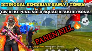 SOLO SQUAD DI AKHIR ZONA ITU GA GAMPANG - FREE FIRE