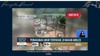 Miris!! Pemakaman Umum di Bandung Terendam Banjir