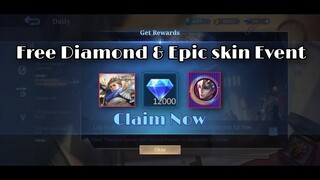 FREE DIAMONDS & EPIC SKIN EVENT |  MLBB NEW WEB EVENT | Mobile Legends : Bang Bang