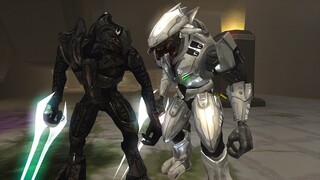 The Arbiter and Shipmaster VS. Halo 1 Flood