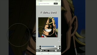 If Deku died how would mha some of the characters react..