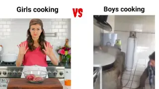 Girl Cooking VS Boy Cooking