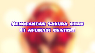 Speed paint Gambar sakura di Ibis paint X// Indonesia artist