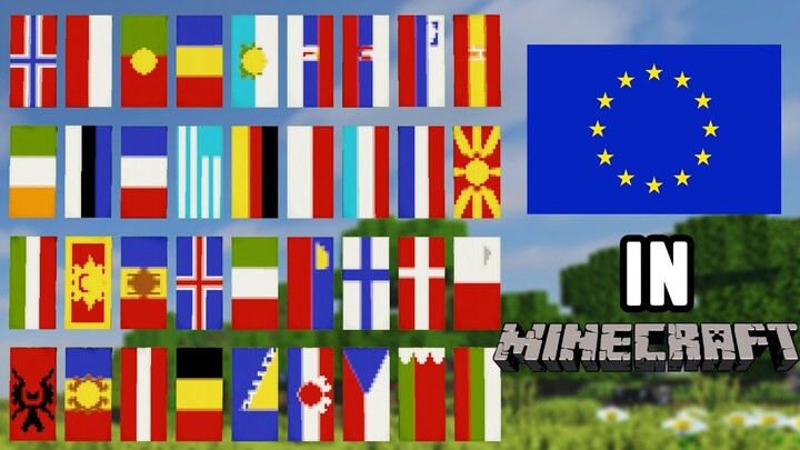 ALL EUROPEAN FLAG BANNERS IN MINECRAFT!