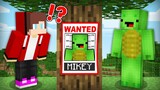 Mikey is WANTED! JJ saved Mikey in Minecraft Challenge (Maizen Mizen Mazien)