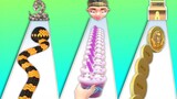 SNAKE RUN RACE vs COFFEE STACK vs COIN RUSH - Triple Gameplay