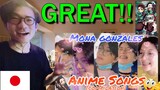 JAPANESE VOCAL COACH REACTION / Mona Gonzales Anime Songs(Philippines)