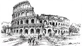 Sketsa Colosseum sangat nyaman dari awal sampai akhir
