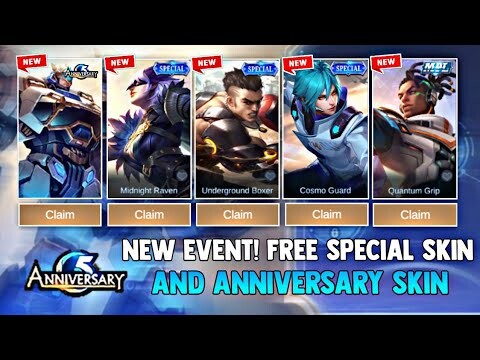 NEW! CLAIM FREE ANNIVERSARY SKIN AND SPECIAL SKIN + MORE REWARDS! FREE SKIN! | MOBILE LEGENDS 2023