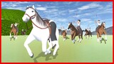 Action Scenes from the Movie "Brave Horse" || SAKURA School Simulator