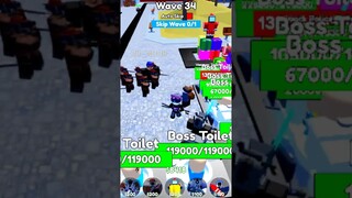 AKU MENCOBA UNIT BARU MACE DAN HUNTER CAMERAMEN #roblox #toilettowerdefense #shortvideo