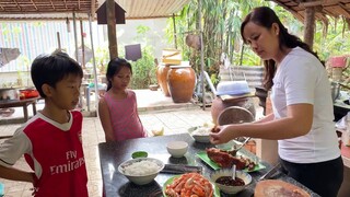 Làm Bún Ăn Với Heo Quay Hôm Đám Giỗ Còn Lại | Miền Tây TV