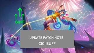 UPDATE PATCH NOTE CICI BUFF