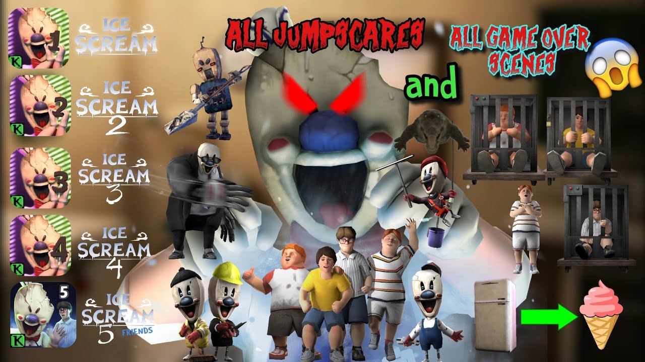 Ice Scream 8 all jumpscares 