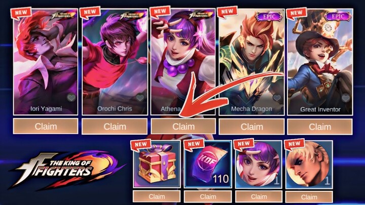 NEW KOF 2024! FREE NEW KOF 97' SKIN AND EPIC SKIN + KOF TICKET DRAWS! FREE SKIN! | MOBILE LEGENDS