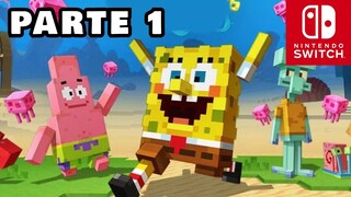 MINECRAFT x BOB ESPONJA DLC 😐 en NINTENDO SWITCH (Gameplay) PARTE 1