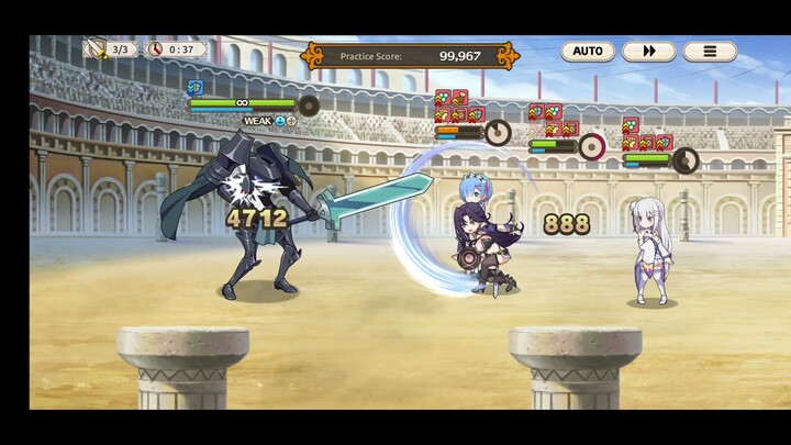 konosuba Fantastic Days- Veldia Arena-Total DMG 260k