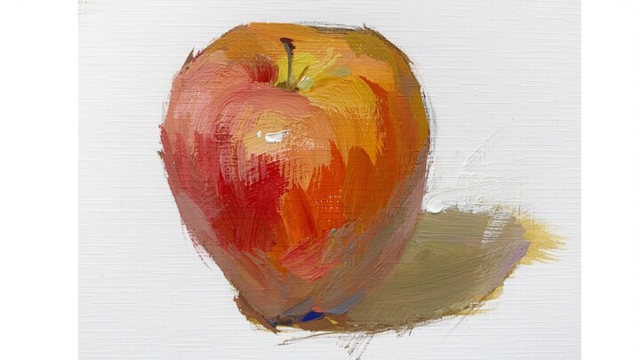 [Gouache] Vẽ một quả táo đỏ…