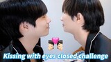 Gay Couple Kissing with eyes closed challenge 💏🏻 [ bl  Gay Couple Nic & Cheese]