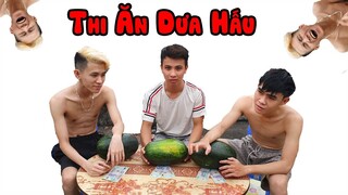 Phong Zhou Vlogs | Chết Cười Với Cuộc Thi Ăn Dưa Hấu Nhanh Thưởng Tiền - Cười Té Ghế