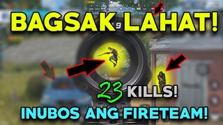 UMUBOS AKO NG FIRETEAM! INSANE 23KILLS!! (TAGALOG) RULES OF SURVIVAL [ASIA]