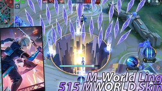 Ling No Cooldown Skills MWORLD Skin 515 M-World Ling Gameplay - Mobile Legends New Skin 2022