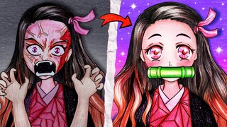 What if NEZUKO Became More Beautiful ? Demon Slayer Anime Cosplay Makeup | Annie and Friends