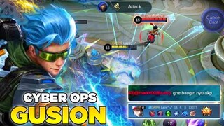 CYBER OPS GUSION SOLO RANK GAMEPLAY WITH EPIC COMEBACK | MLBB