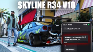 KEI CUPU? DITANTANG BALAPAN SAMA ORANG INI! SKYLINE V10 vs RX7 400KMH !! GTA V ROLEPLAY