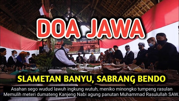 Doa Jawa, Selamatan Banyu Sabrang Bendo Desa Giripurno untuk menjaga tradisi leluhur oleh Ki Cokro