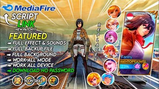 NEW!! Script Skin Fanny Mikasa Attack on Titan No Password MediaFire | Full Effect & Voice New Patch