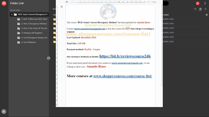 [$25] W.D. Gann’s Secret Divergence Method