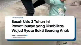 adek ini hebat sekali sudah Berbakti sejak usia dini