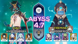 C0 Xiao Hypercarry & C6 Freminet Hyperfridge | Spiral Abyss 4.7 | Genshin Impact