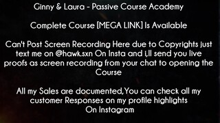 Ginny  Laura Course Passive Course Academy download