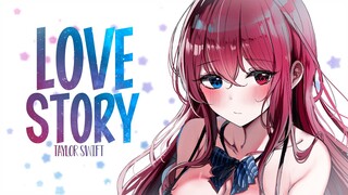 「Nightcore」→Taylor Swift - Love Story (Disco Lines Remix) (Lyrics)