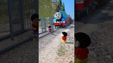 GTA V: SHINCHAN SAVING SHIVA FROM THOMAS THE TRAIN #shorts