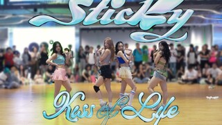 【985】夏日水弹sticky出击！别问还要多久 看了立马坠入爱河～氛围超棒的翻跳路演