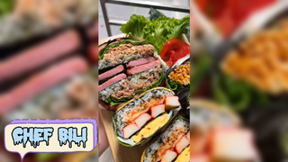 Kimbap hình vuông siêu đơn giản dành cho những bạn không khéo tay