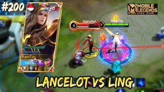 AGGRESSIVE LANCELOT VS LING, AUTO TING TING | LANCELOT GAMEPLAY #201 | MOBILE LEGENDS BANG BANG