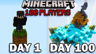 I TRAPPED 100 Players in a Skyblock for 100 Days. This is what happened...