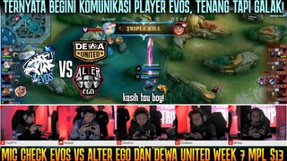 KOMUNIKASI LING ANAVEL MENGGILA! MIC CHECK EVOS VS ALTER EGO & DEWA WEEK 7 MPL ID SEASON 13